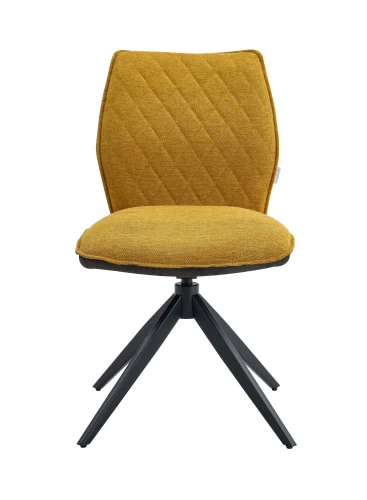 DC876 Стул мягкий поворотный., ГОРЧИЧНЫЙ#BREGO77/YUMA38, каркас металл черный КВАДРА