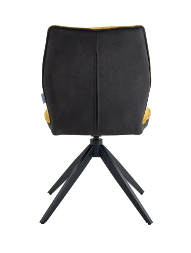 DC876 Стул мягкий поворотный., ГОРЧИЧНЫЙ#BREGO77/YUMA38, каркас металл черный КВАДРА