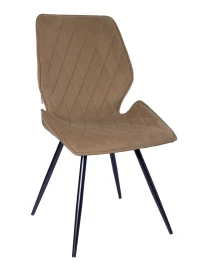 DC230 Стул мягкий, ЗОЛОТОЙ#M420-08 велюр, каркас металл, черный КРУГЛЫЙ