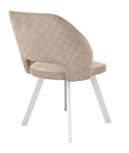 Стул DikLine 274 поворотный Z128 бежевый, ножки белые