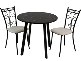 Обеденная группа (Стол Филд и 2 стула Неаполь), Линкольн белый