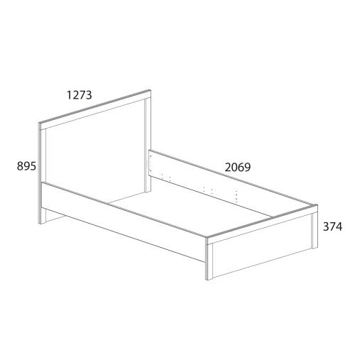 Кровать 120 , JAZZ, цвет Каштан найроби