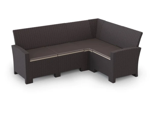 Угловой диван под ротанг Калифорния “California“ 188х136 см 4 места с подушками