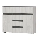 Комод комбинированный Мрия КМ-15, Бетон пайн светлый, графит