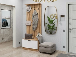 Готовая прихожая Стиль-01 White Silk Дуб Вотан