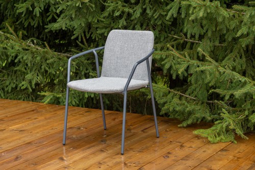 "Марокко" стул из текстилена nanotex, алюминиевый каркас, цвет светло-серый