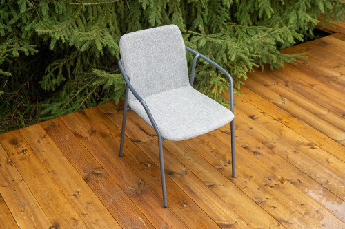 "Марокко" стул из текстилена nanotex, алюминиевый каркас, цвет светло-серый