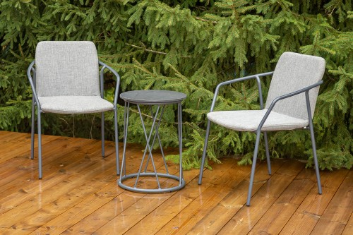 "Марокко" стул из текстилена nanotex, алюминиевый каркас, цвет светло-серый