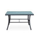 Стол прямоугольный  арт.GS017 120х80см (каркас черный, столешница стекло) "Garden story"