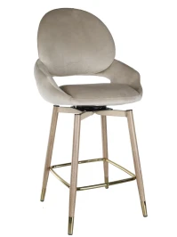 Стул барный Виола BS1376-BG-4, бежевый/орех