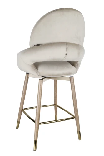 Стул барный Виола BS1376-BG-4, бежевый/орех