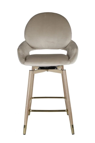 Стул барный Виола BS1376-BG-4, бежевый/орех