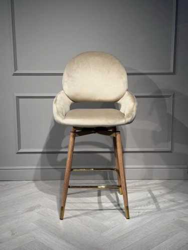 Стул барный Виола BS1376-BG-4, бежевый/орех