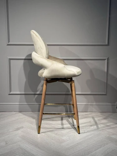 Стул барный Виола BS1376-BG-4, бежевый/орех