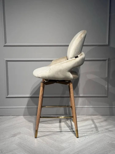 Стул барный Виола BS1376-BG-4, бежевый/орех