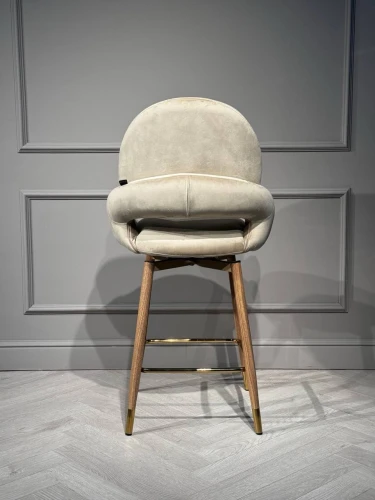 Стул барный Виола BS1376-BG-4, бежевый/орех