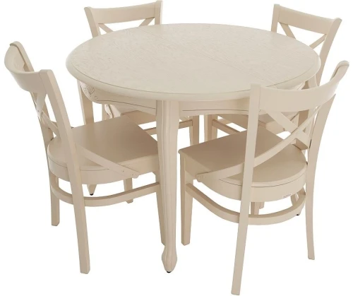 Стол «Кабриоль» круг (D 105), слоновая кость