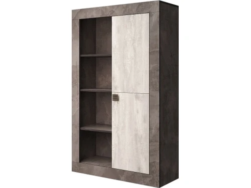 Тумба «Лондон 1Д» КМК 0467.5, Оникс/Бетон пайн светлый