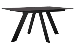 Стол DikLine DKD140, керамика 140(180)х80, мрамор бронза матовый, опоры черные (2 уп.)