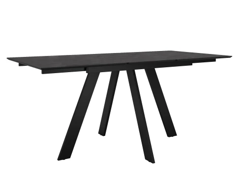 Стол DikLine DKD140, керамика 140(180)х80, мрамор бронза матовый, опоры черные (2 уп.)