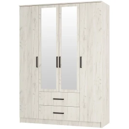 Шкаф 4-х створчатый Фиеста, Дуб крафт белый