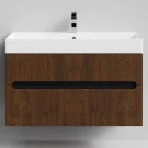 Тумба Бонум, 100 подвесной, Дуб цвет 11 Vodok с раковиной в комплекте