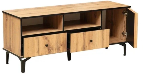 Стенка Либерти 5 (опора h150) Дуб вотан/Черный