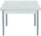 Симпл стол обеденный раскладной / бетон белый/металлик Симпл стол обеденный раскладной / бетон белый/металлик