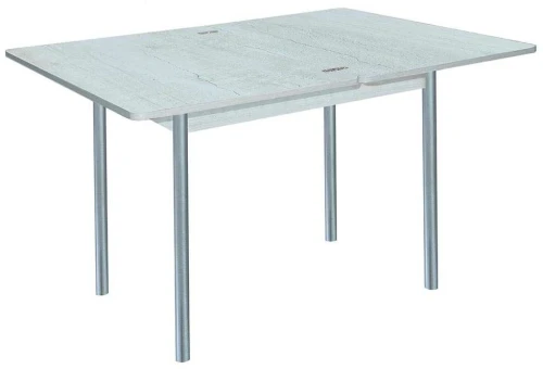 Симпл стол обеденный раскладной / бетон белый/металлик