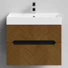 Тумба Элато 70 подвесной, Дуб цвет 5 Vodok с раковиной в комплекте