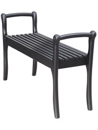 Скамья для прихожей с подлокотниками массив, каркас венге