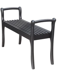 Скамья для прихожей с подлокотниками массив, каркас венге