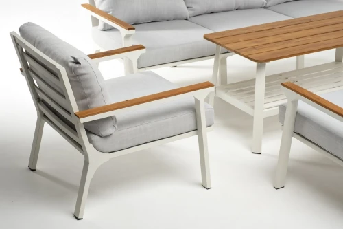 Кресло из алюминия CONCORDE белое  Joygarden