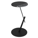 Стол приставной круглый МеталлАрт М015 черный мрамор/черный