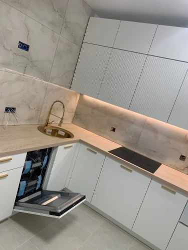 Угловая кухня Фьюжн-Евролайн на заказ 3.2х1.95 м. от фабрики Виват-мебель