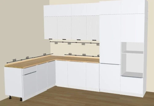 Угловая кухня Фьюжн-Евролайн на заказ 3.2х1.95 м. от фабрики Виват-мебель