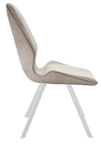 Стул DikLine 243 B03 BEIGE поворотный/ ножки белые