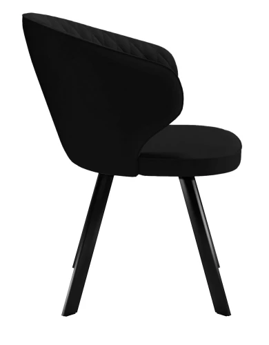 Стул DikLine 249 поворотный, K21 черный, ножки черные