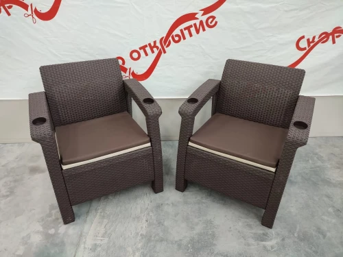 Комплект кресел под искусственный ротанг Ялта (Yalta) Double Set