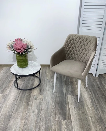 Стул BRANDY-X ЛАТТЕ #25 / белый каркас, велюр М-City