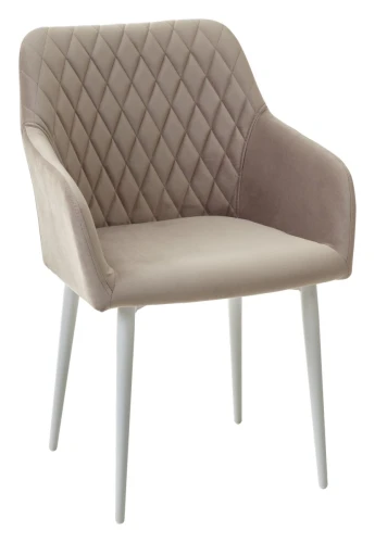 Стул BRANDY-X ЛАТТЕ #25 / белый каркас, велюр М-City