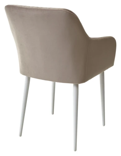 Стул BRANDY-X ЛАТТЕ #25 / белый каркас, велюр М-City