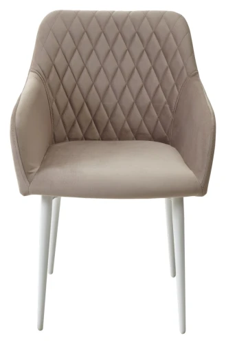 Стул BRANDY-X ЛАТТЕ #25 / белый каркас, велюр М-City