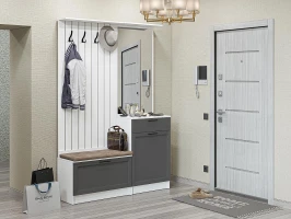 Готовая прихожая Стиль-02 Stormy Silkwood Белый