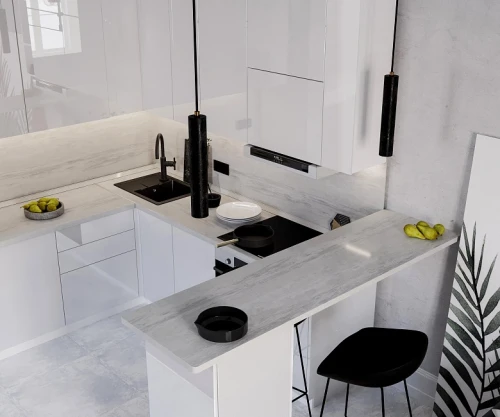 Модульная угловая кухня Эстетик 2400х2300 Магнолия МДФ