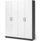 Шкаф «Чикаго» 4д Антрацит/Белый