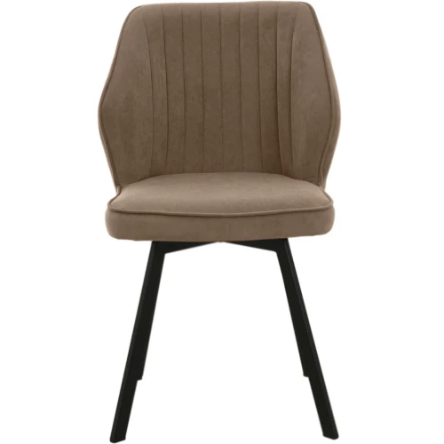 Стул «Вермут», велюр Бренди латте, каркас вращения черный