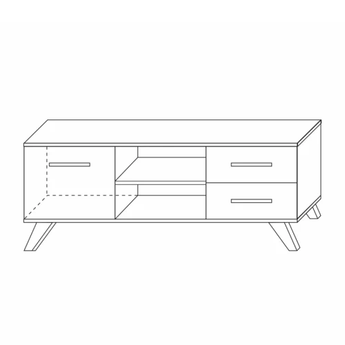 Тумба под ТВ Вега Скандинавия лиственница темная