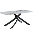 DT630 Стол обеденный Patek Philip, 180/90*76, керамич. столешница, основание металл черный DT630 Стол обеденный Patek Philip, 180/90*76, керамич. столешница, основание металл черный