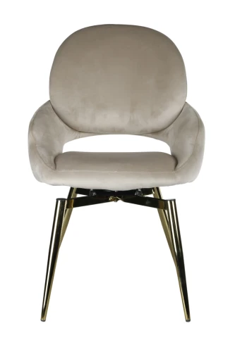 Стул обеденный Виола BS1377-BG-2, 50х58х92 см, бежевый/золото